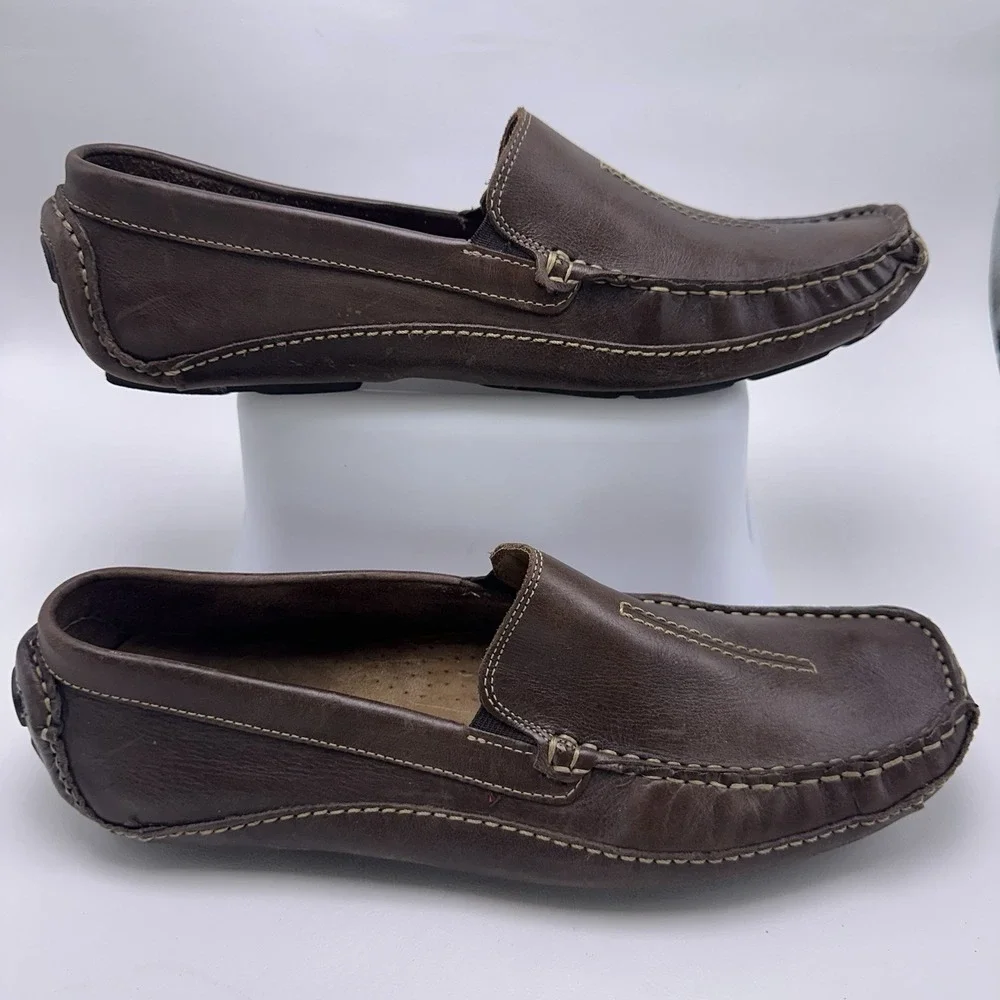 Clarks‎ England Mansell Men's Shoes Size 11 M Brown Leather Driving Loafers